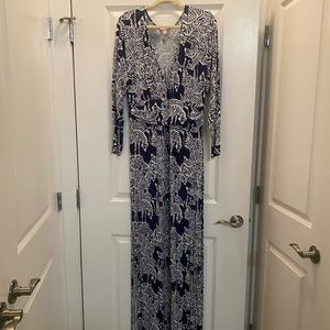 Lily Pulitzer maxi dress long sleeved (zebra pattern)